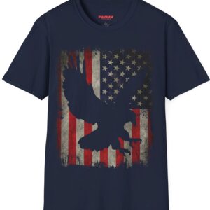 American flag with eagle