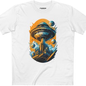 Cosmic Space Tee - Vintage Planetary Design for Adventure Lovers