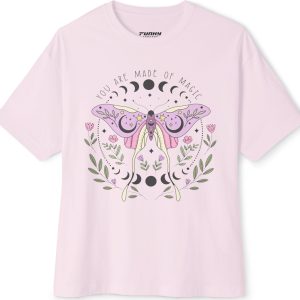 You Are Made of Magic Oversized Tee - Unisex Boxy T-Shirt with Butterfly Design