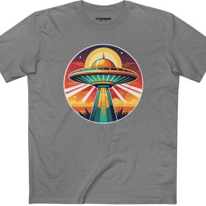 Retro UFO Graphic Tee - Adult Staple T-Shirt for Space Lovers