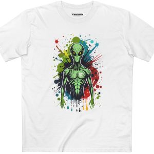 Alien Graphic Adult Staple Tee | Fun & Funky T-Shirt for Sci-Fi Lovers