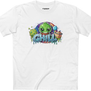 Chill Alien Graphic Tee - Fun & Quirky Adult Staple Shirt
