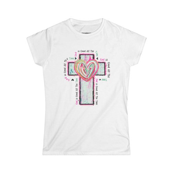 Women's Faith-Inspired Tee, Christian Apparel, Inspirational Gift, Casual Wear, Cross Design, Spiritual Fashion