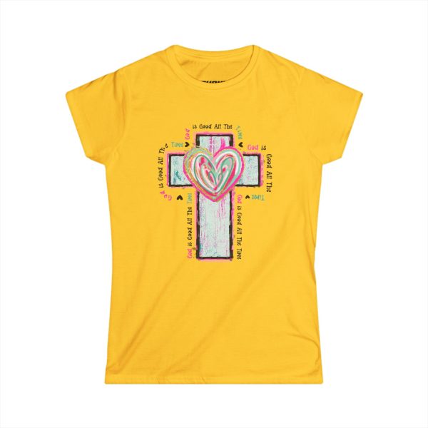Women's Faith-Inspired Tee, Christian Apparel, Inspirational Gift, Casual Wear, Cross Design, Spiritual Fashion - Image 4